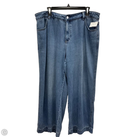 Jeans Wide Leg By Talbots In Blue Denim, Size: 16
