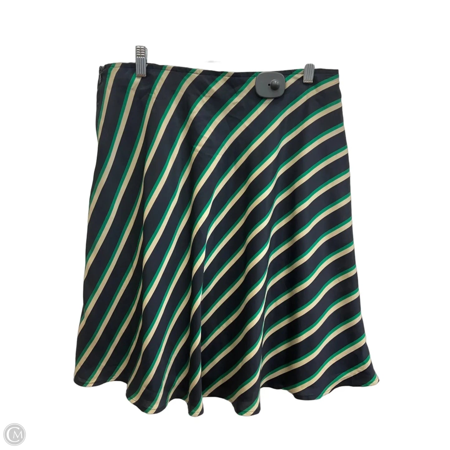 Skirt Midi By Ann Taylor In Black & Green, Size: 10