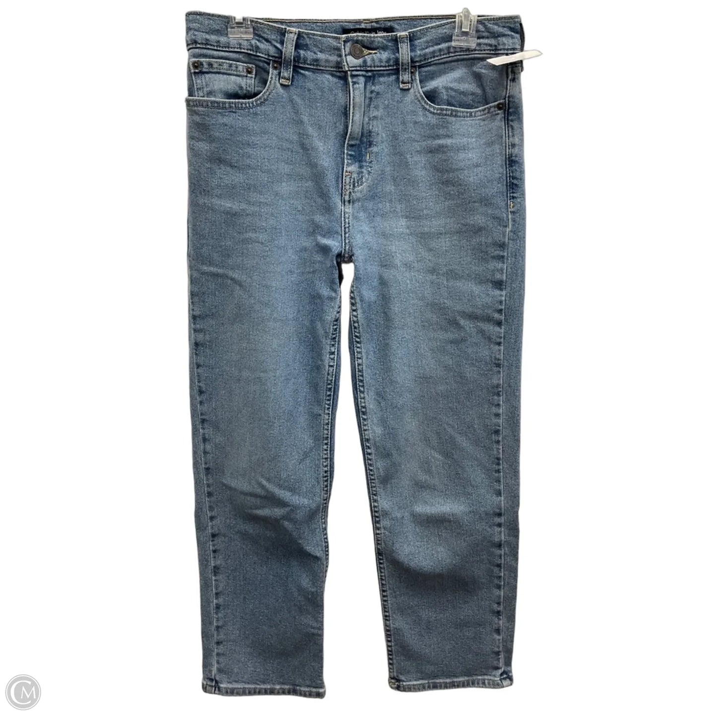 Jeans Straight By Calvin Klein In Blue Denim, Size: 6