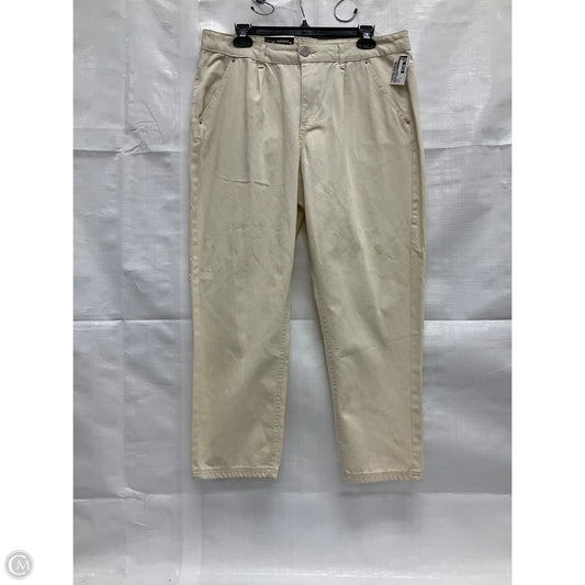 Pants Cropped By Who What Wear In Beige, Size: 14
