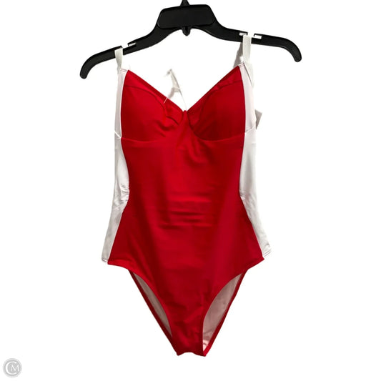 Swimsuit By Clothes Mentor In Red & White, Size: M