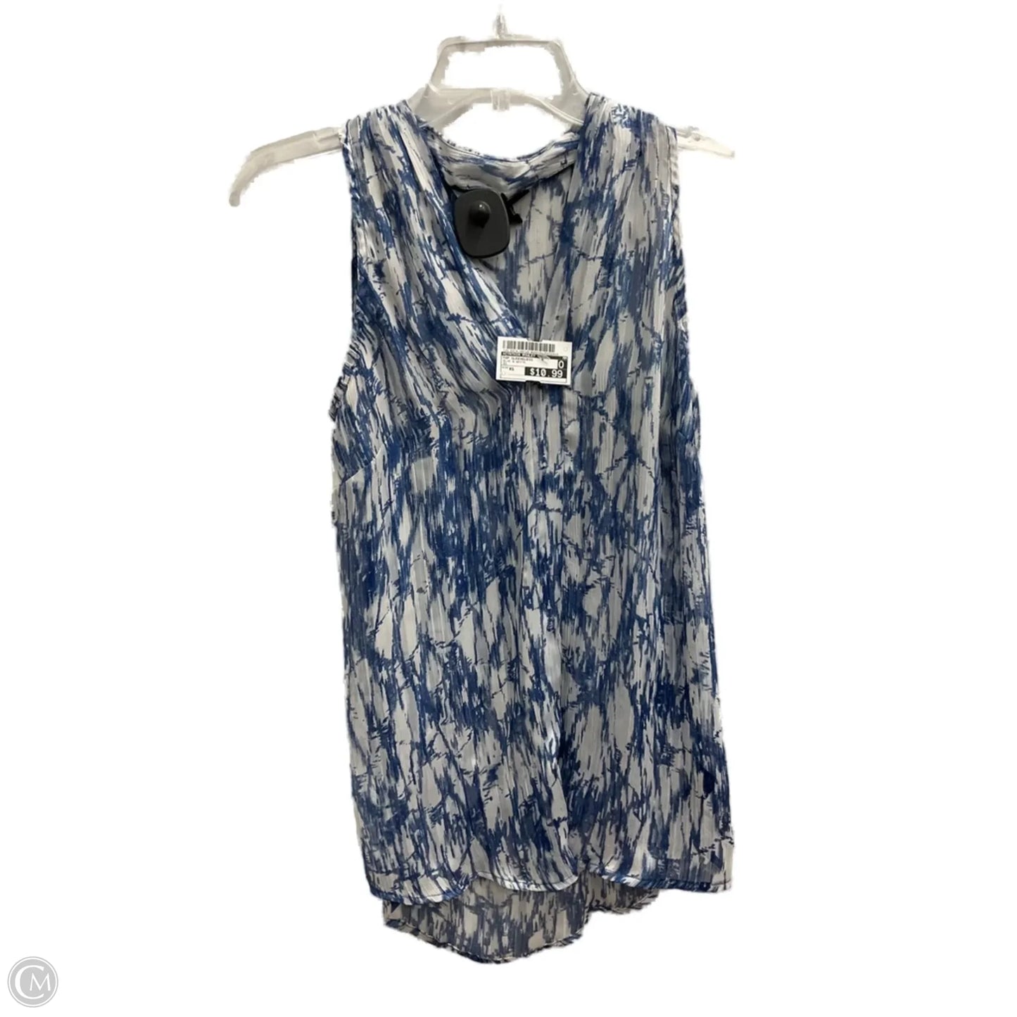 Top Sleeveless By Cynthia Rowley In Blue & White, Size: Xs