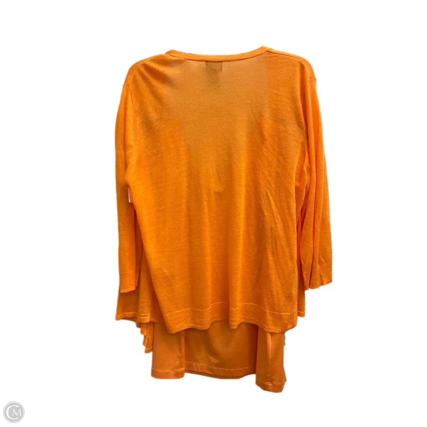 Top 2pc 3/4 Sleeve By Chicos In Orange, Size: Xl