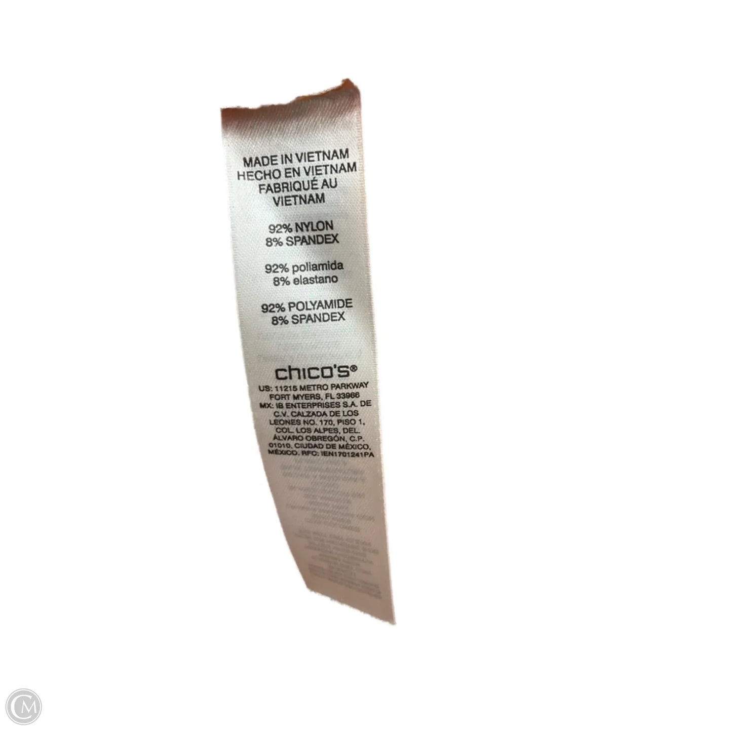 Top 2pc 3/4 Sleeve By Chicos In Orange, Size: Xl