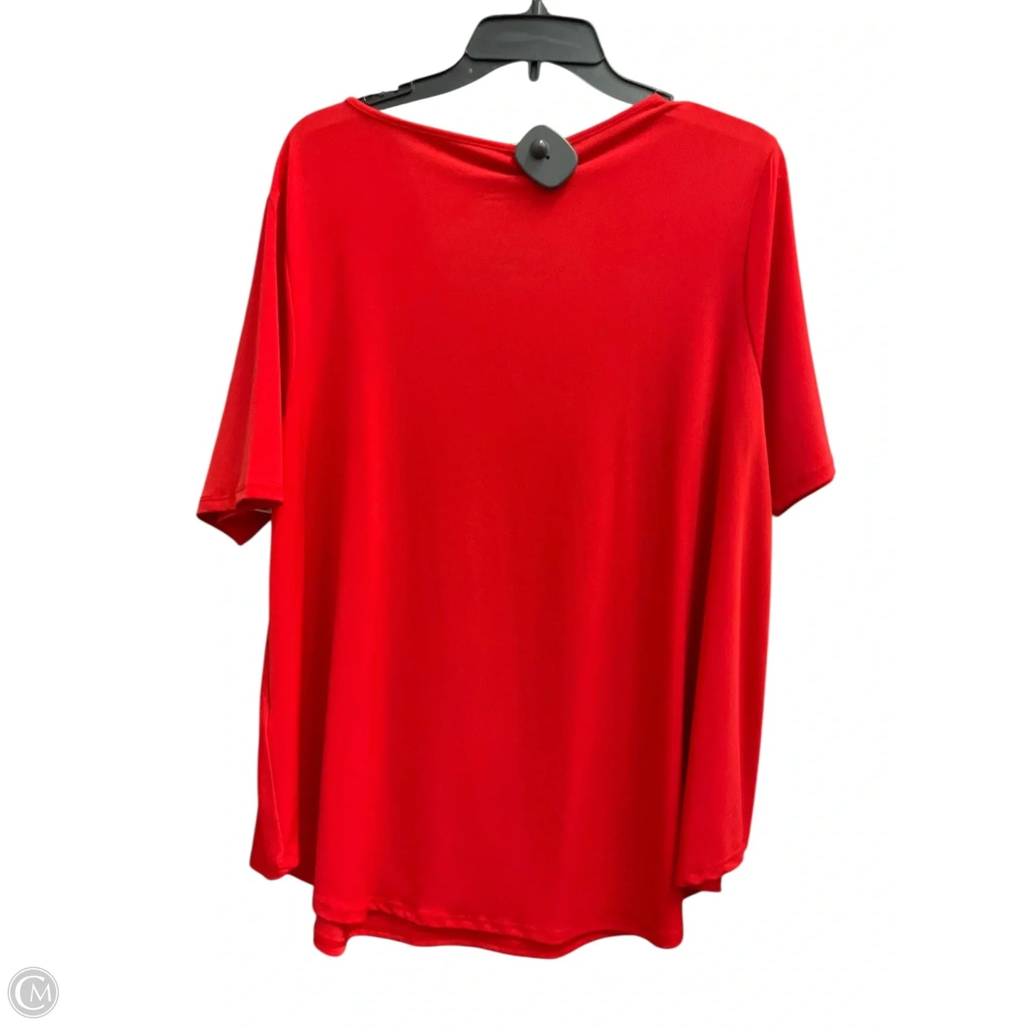 Top Short Sleeve Basic By Chicos In Red, Size: L