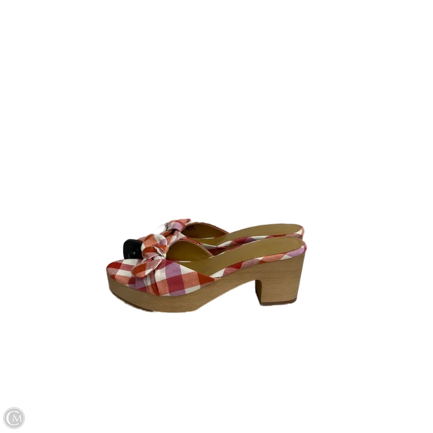 Sandals Heels Wedge By J. Crew In Plaid Pattern, Size: 6.5