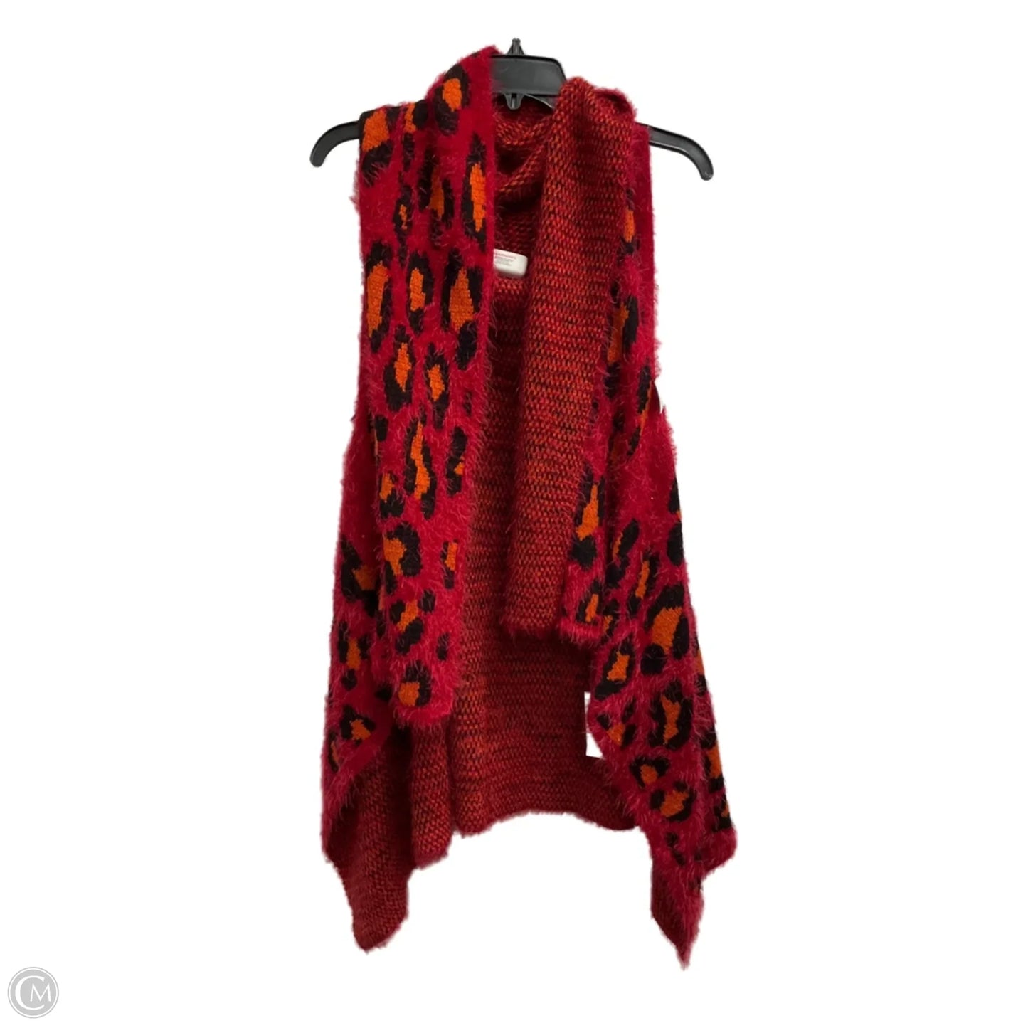 Poncho By Clothes Mentor In Red, Size: Osfm