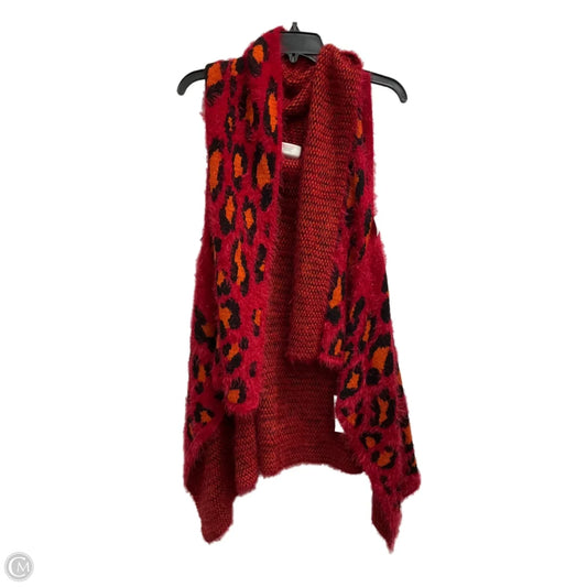 Poncho By Clothes Mentor In Red, Size: Osfm