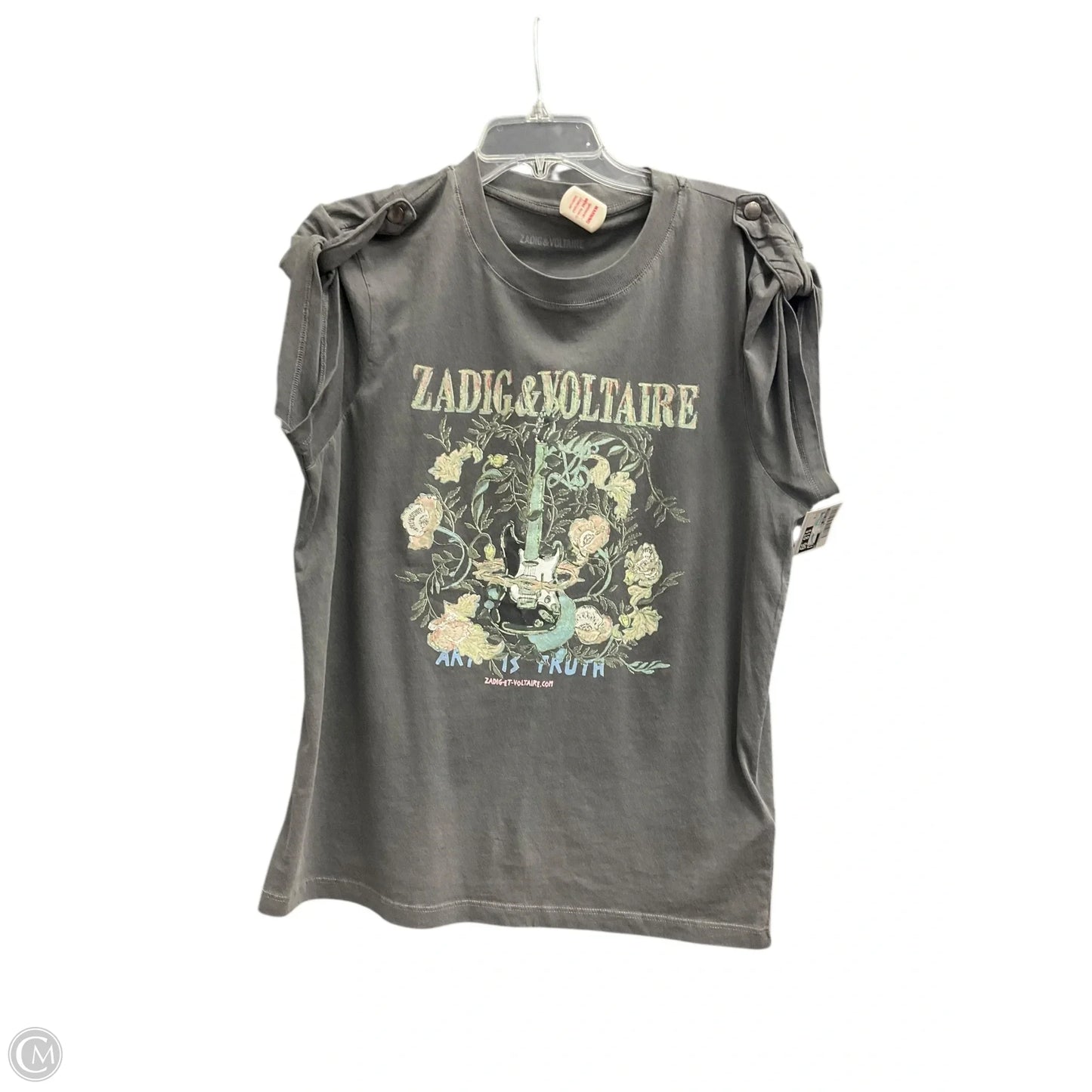 Top Sleeveless By Zadig And Voltaire In Grey, Size: M