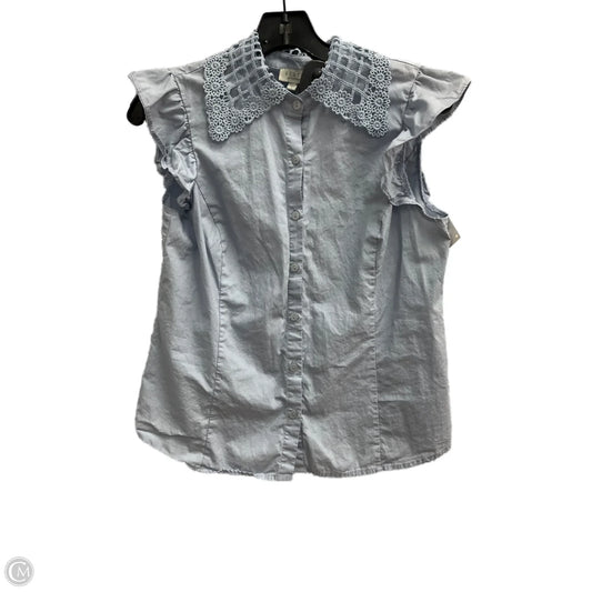 Top Sleeveless By Chenault In Blue, Size: S