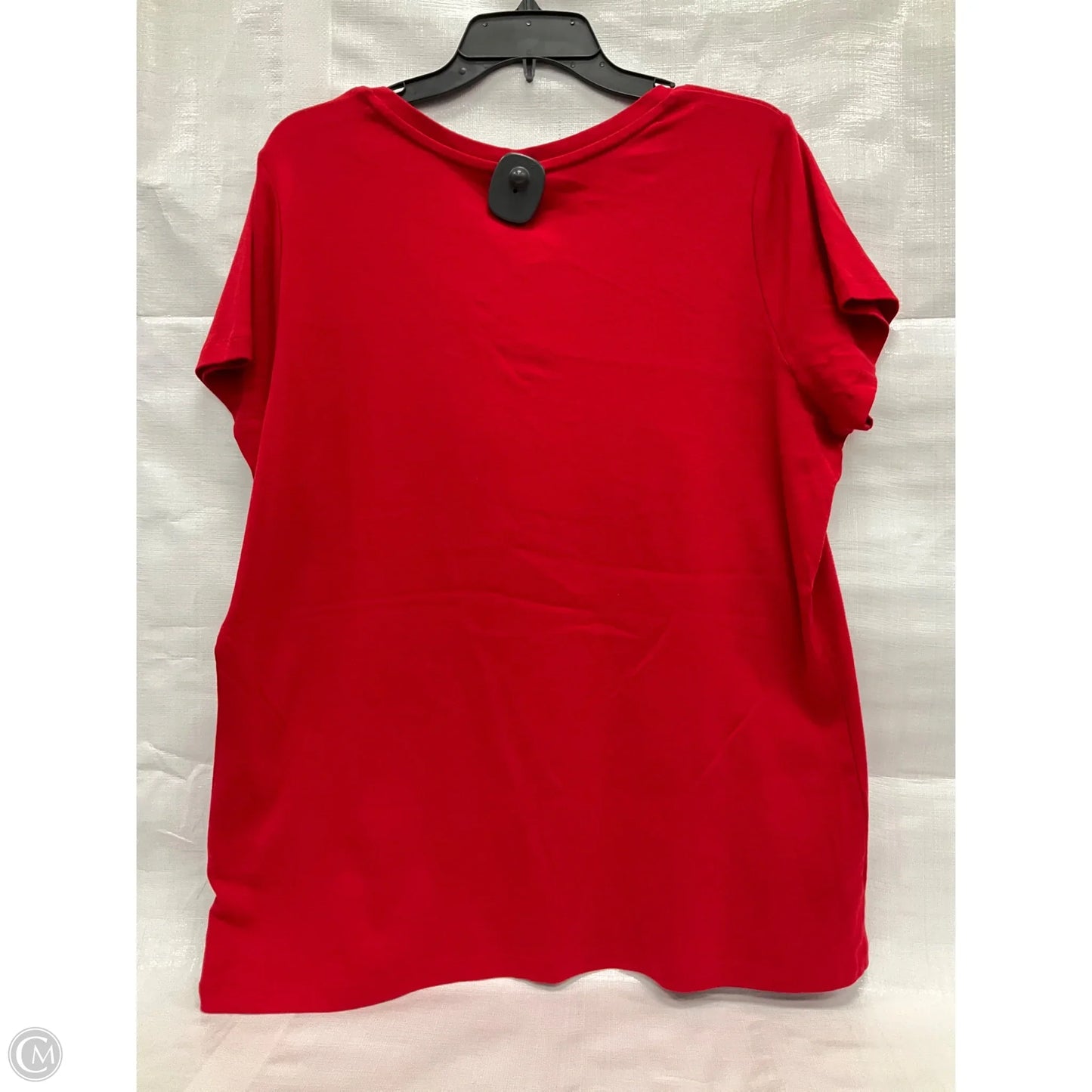 Top Short Sleeve Basic By St Johns Bay In Red, Size: 1x