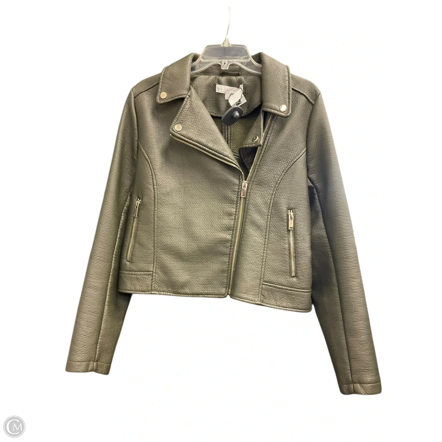 Jacket Moto By New York And Co In Green, Size: M