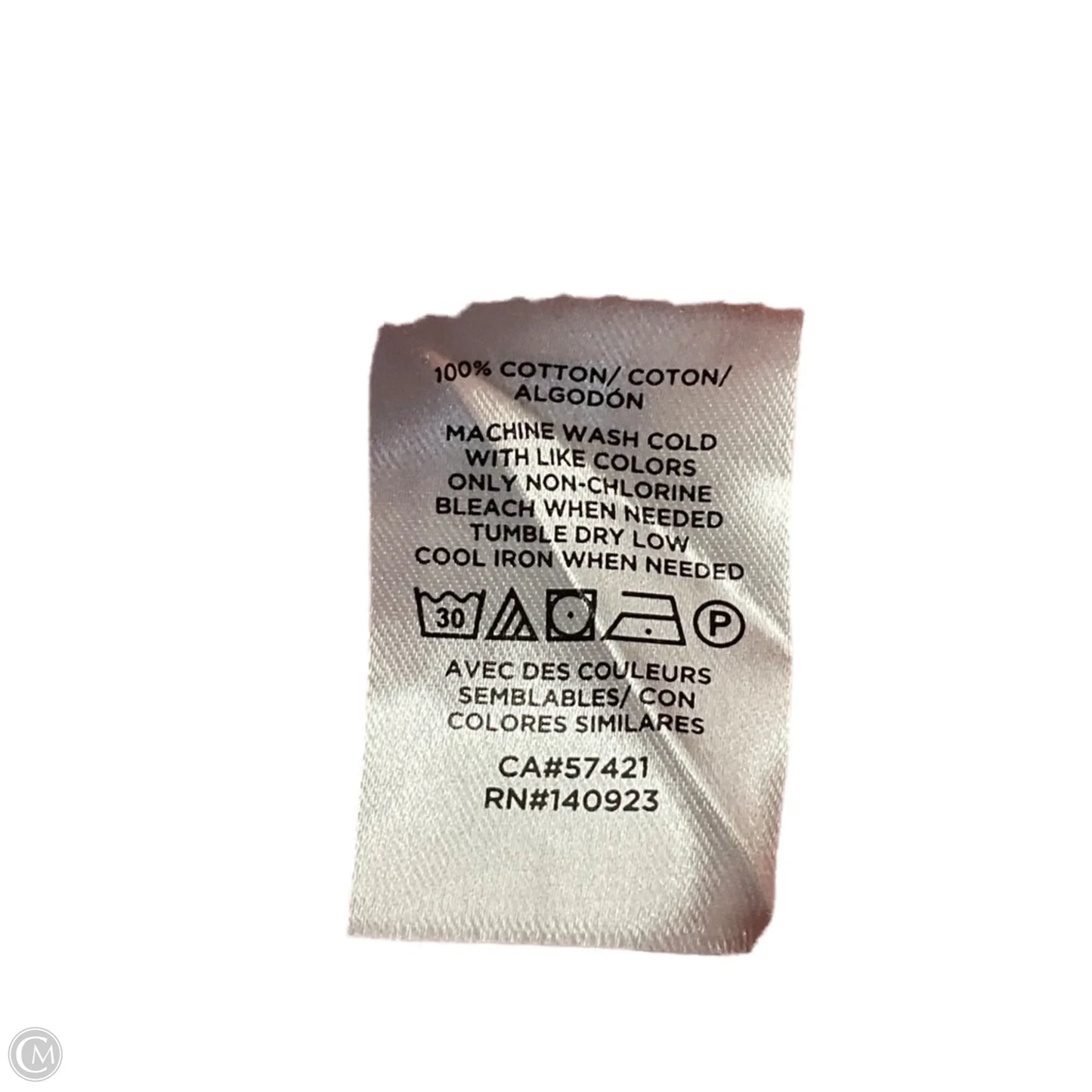 Top Sleeveless By Loft In Pink & White, Size: L