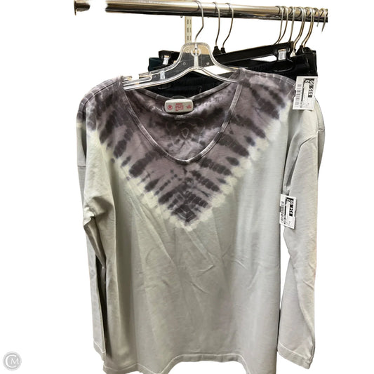 Top Long Sleeve By Pure Jill In Grey & Purple, Size: M