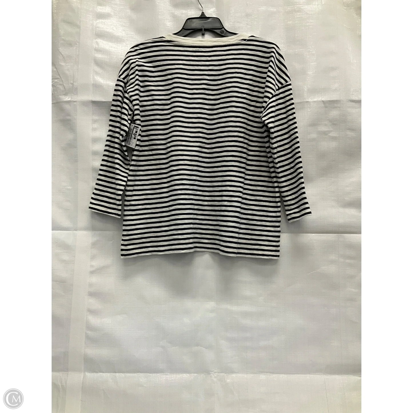 Top 3/4 Sleeve By Talbots In Striped Pattern, Size: Lp
