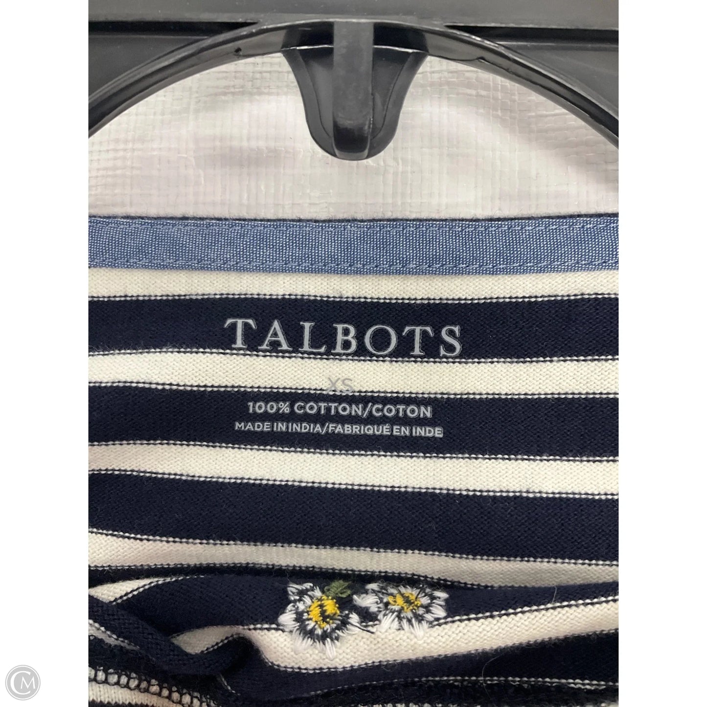 Top Long Sleeve By Talbots In Striped Pattern, Size: Xs