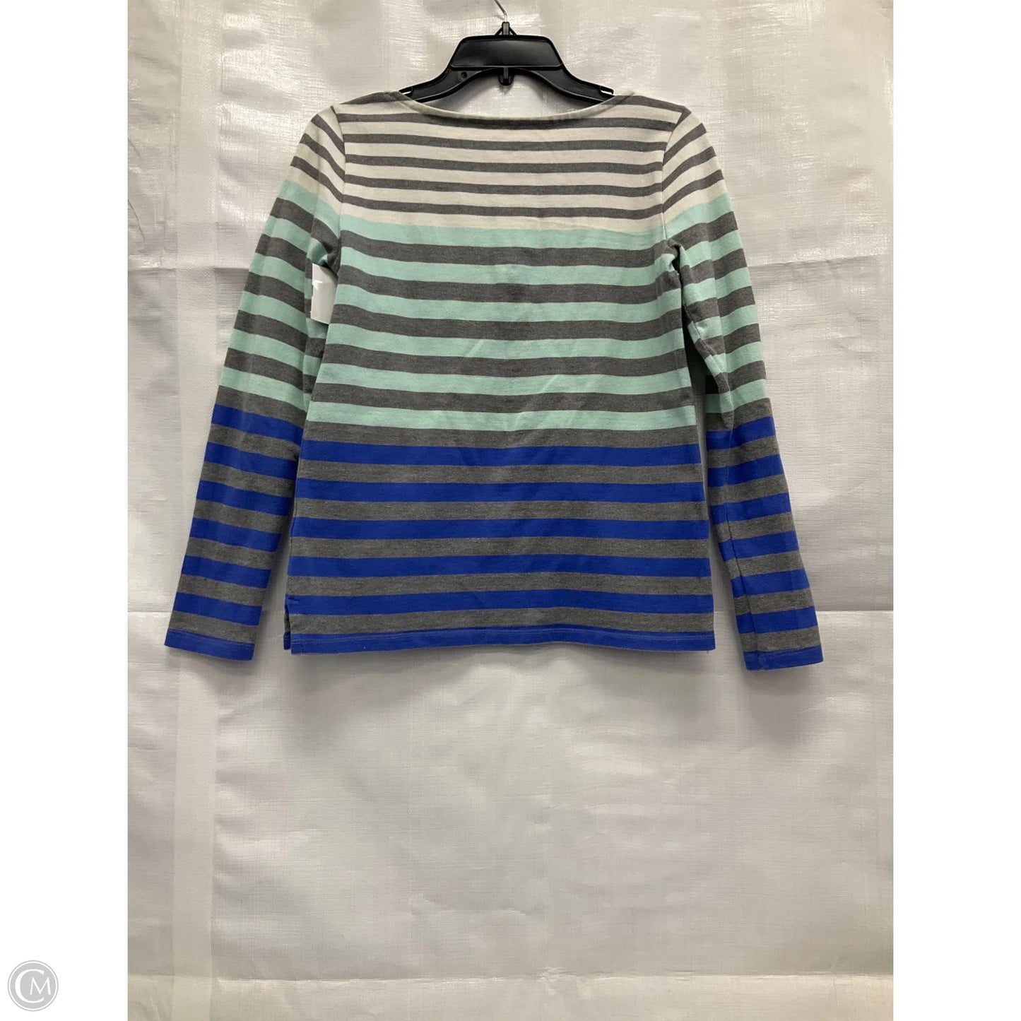 Top Long Sleeve By Talbots In Blue & Grey, Size: Xs