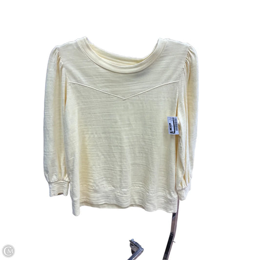 Top Long Sleeve By Loft In Yellow, Size: M