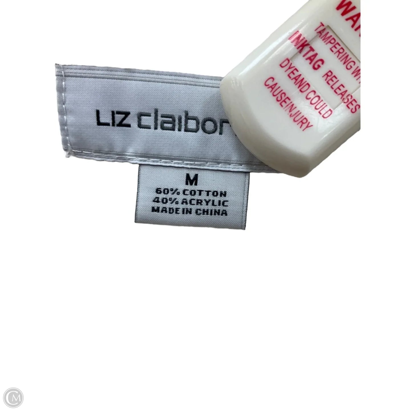 Sweater Cardigan By Liz Claiborne In Cream, Size: M