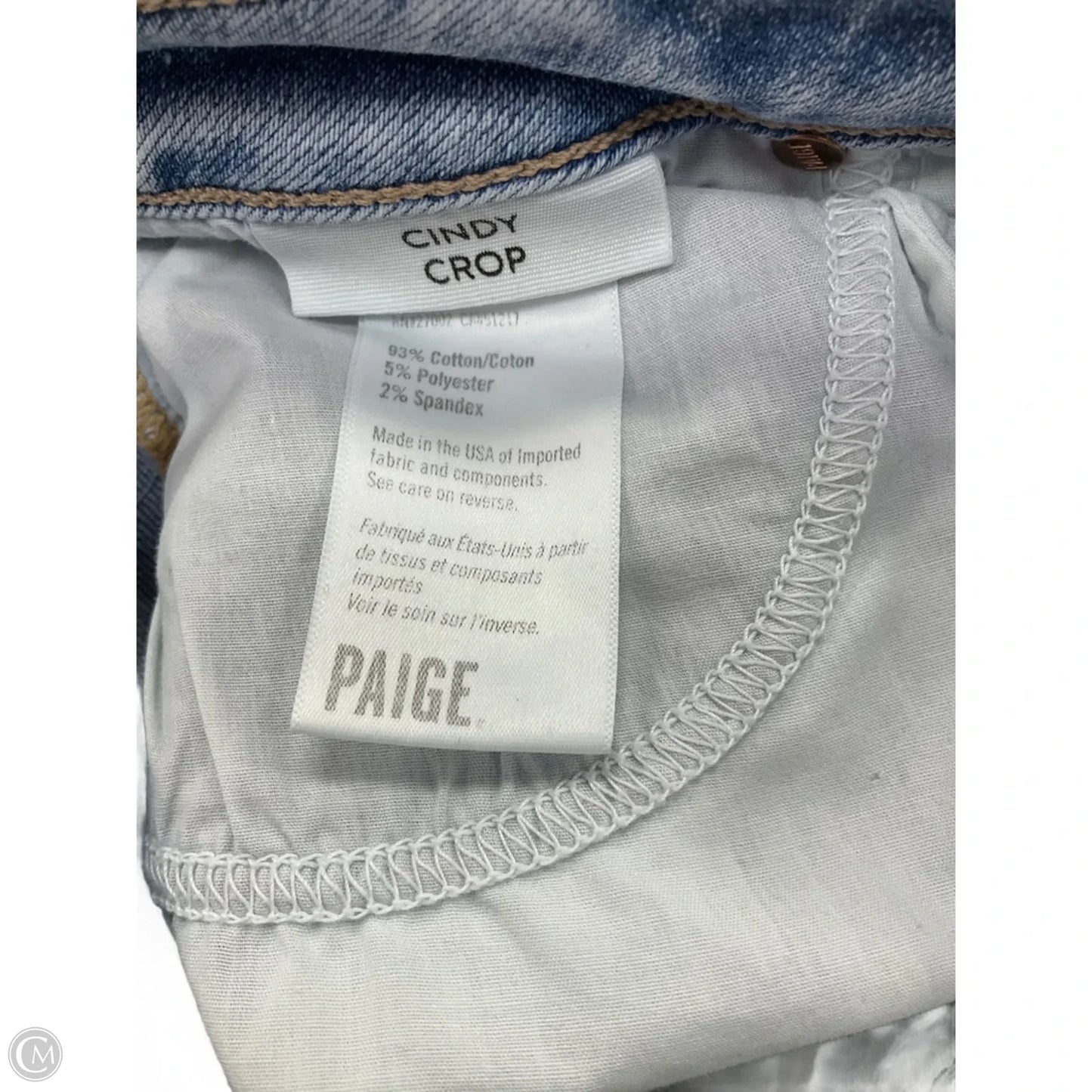Jeans Skinny By Paige In Blue Denim, Size: 6