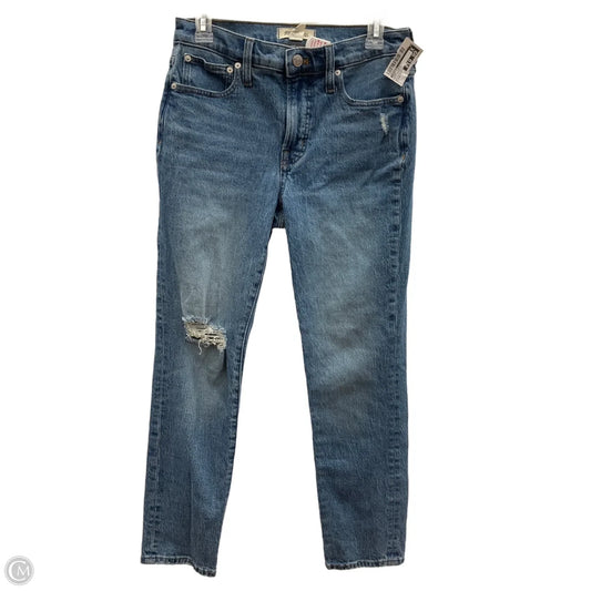 Jeans Straight By Madewell In Blue Denim, Size: 4