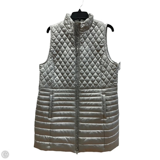 Vest Puffer & Quilted By Talbots In Silver, Size: L