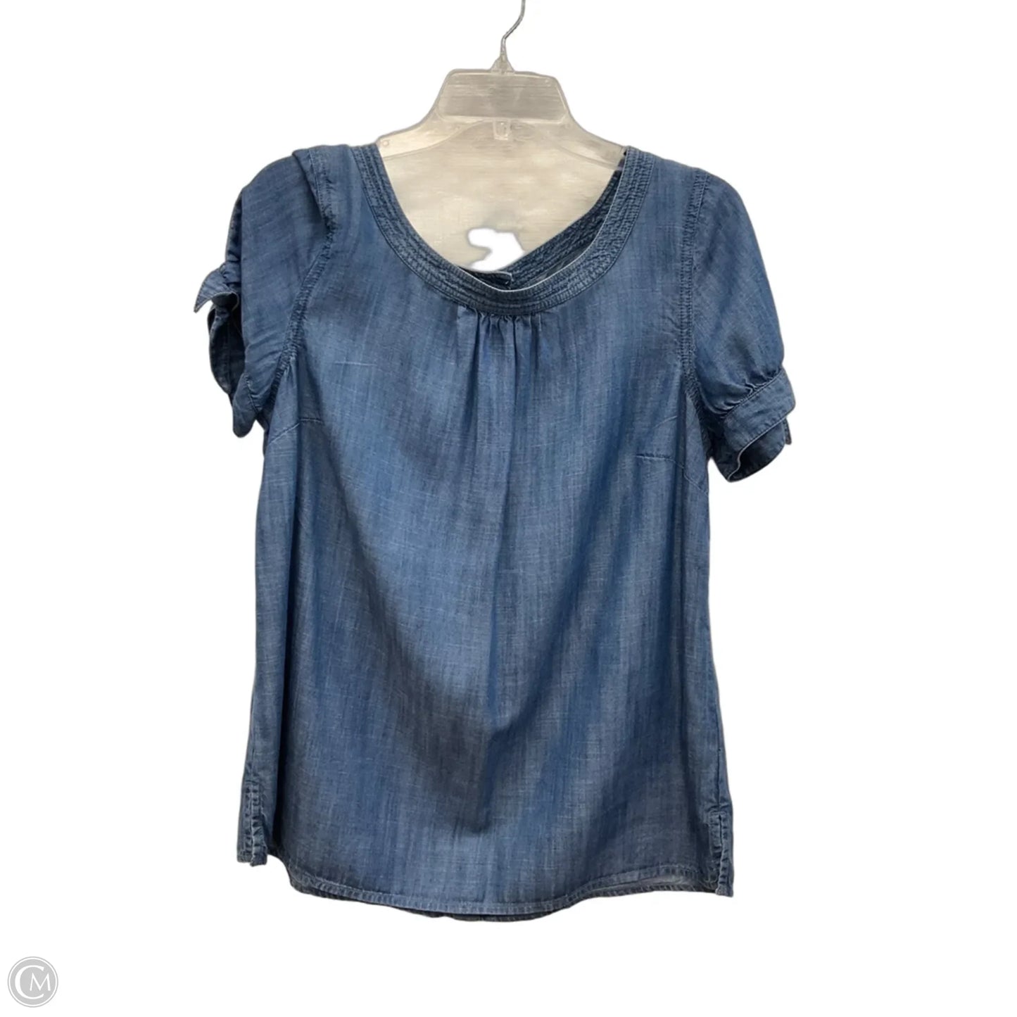 Top Short Sleeve By Talbots In Blue, Size: L