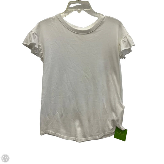 Top Short Sleeve Designer By Kate Spade In White, Size: Xs