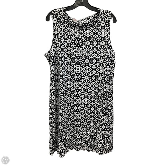 Dress Casual Midi By Lulu B In Black & White, Size: 1x