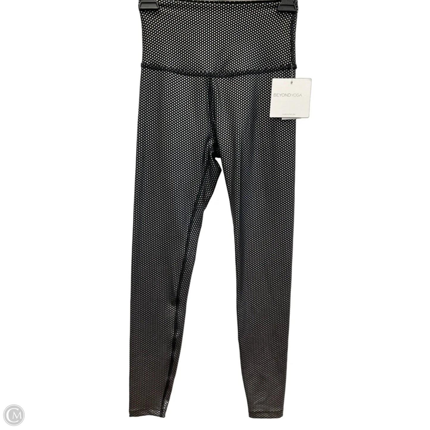 Athletic Leggings By Beyond Yoga In Black & Silver, Size: S