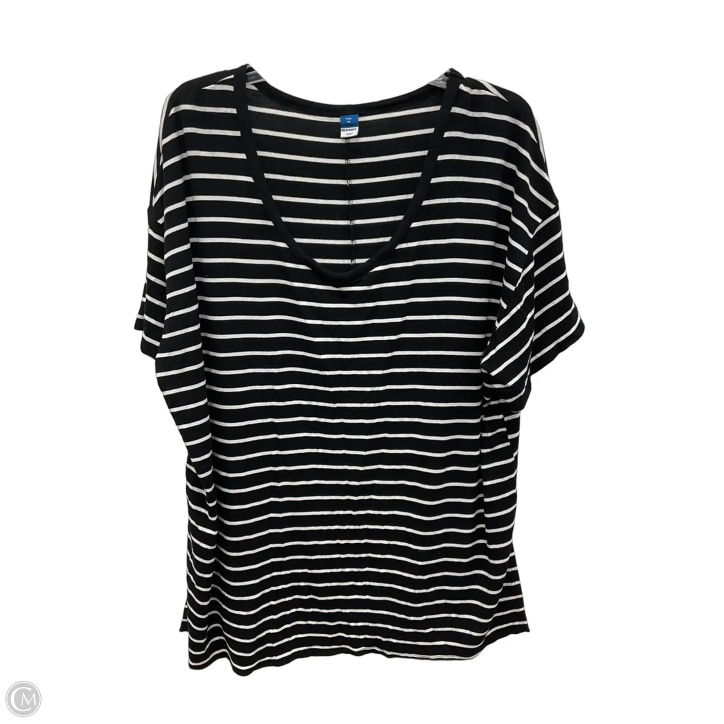 Top Short Sleeve By Old Navy In Striped Pattern, Size: Xl