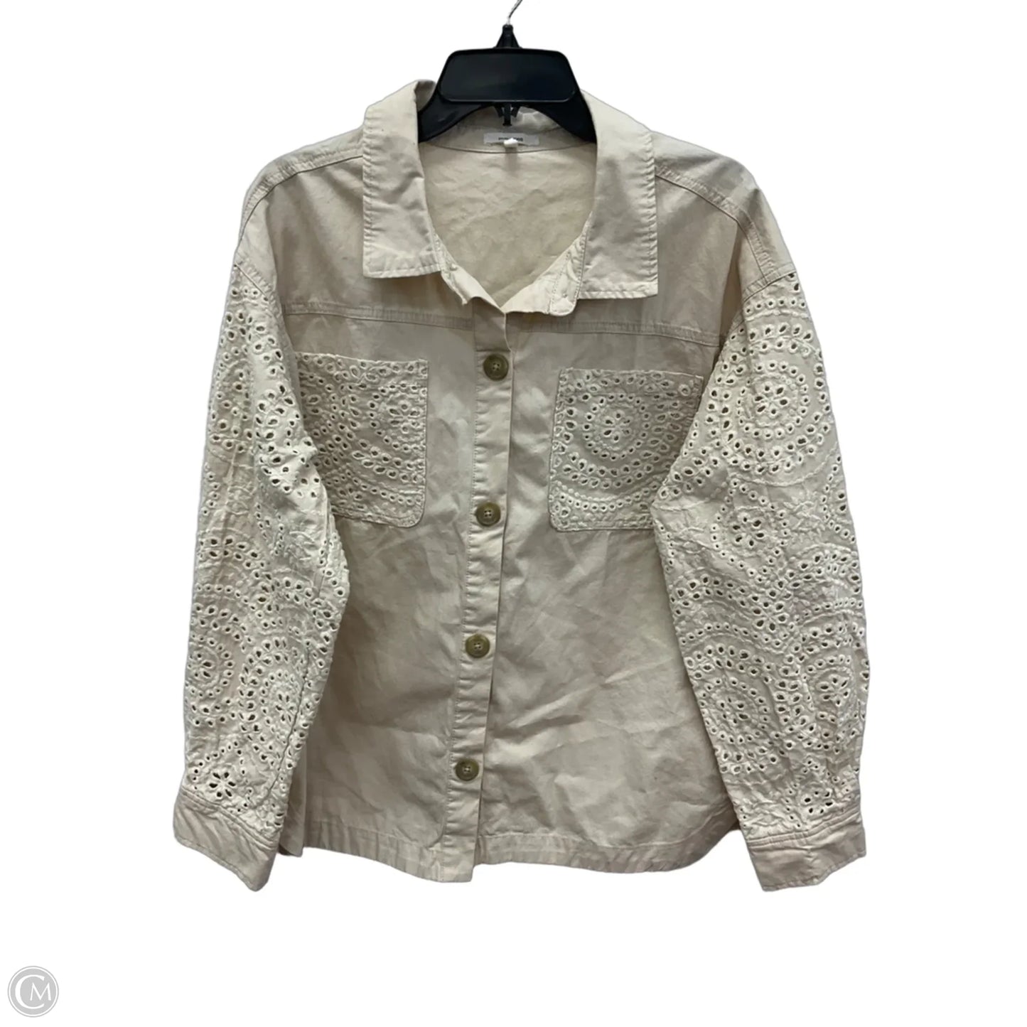 Blouse Long Sleeve By Maurices In Beige, Size: L