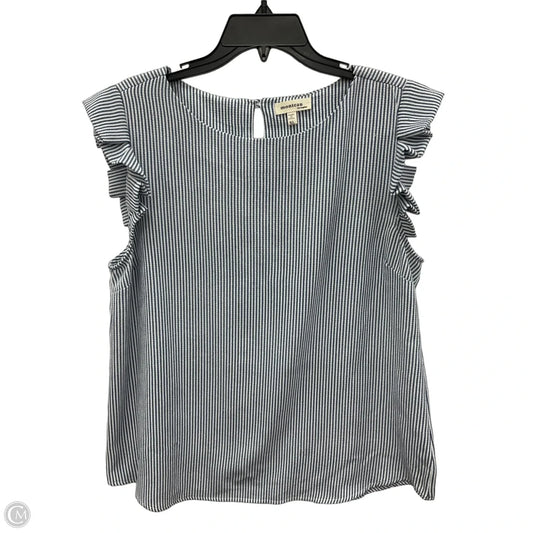 Top Sleeveless By Monteau In Striped Pattern, Size: Xl