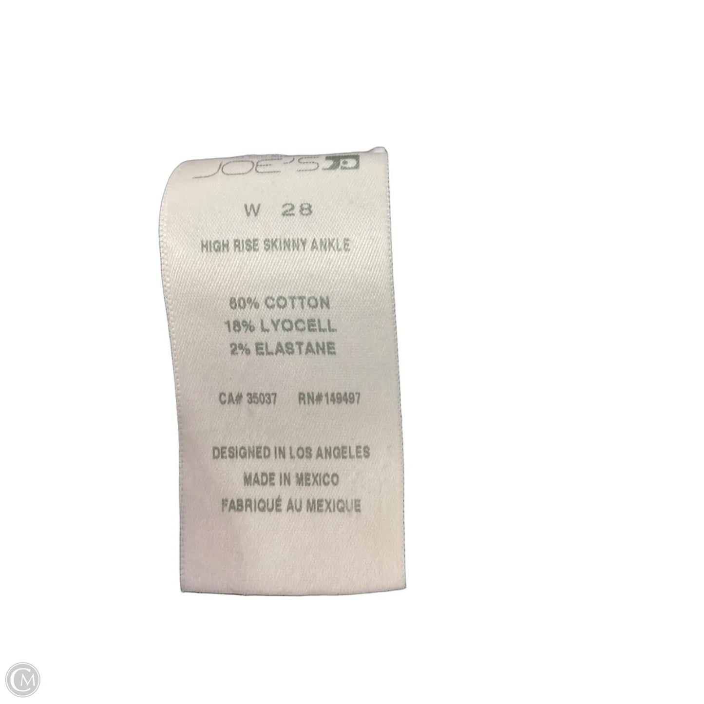 Jeans Skinny By Joes Jeans In Grey Denim, Size: 6