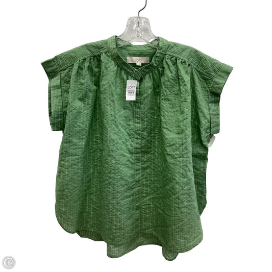 Top Short Sleeve By Loft In Green, Size: S
