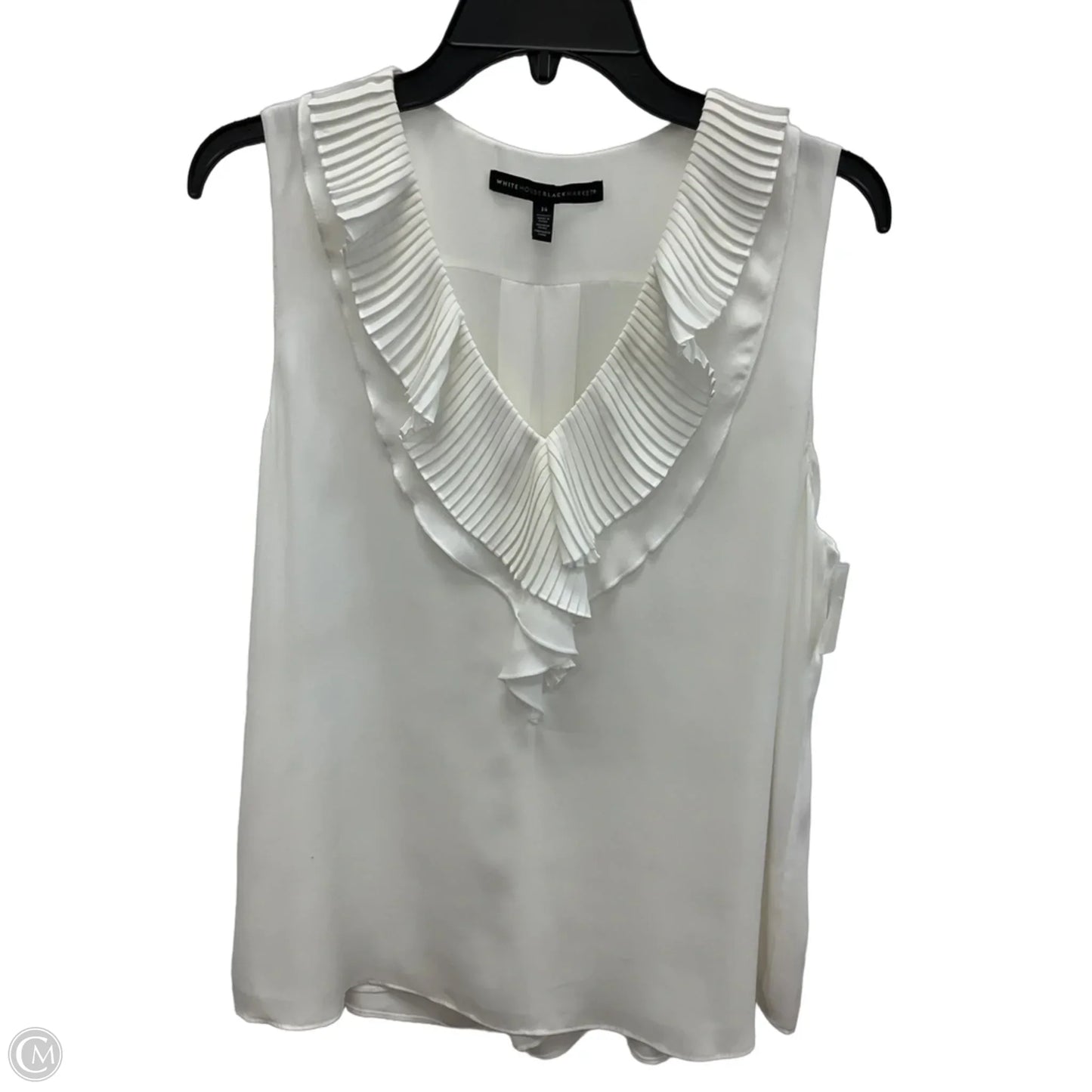 Top Sleeveless By White House Black Market In Cream, Size: Xl