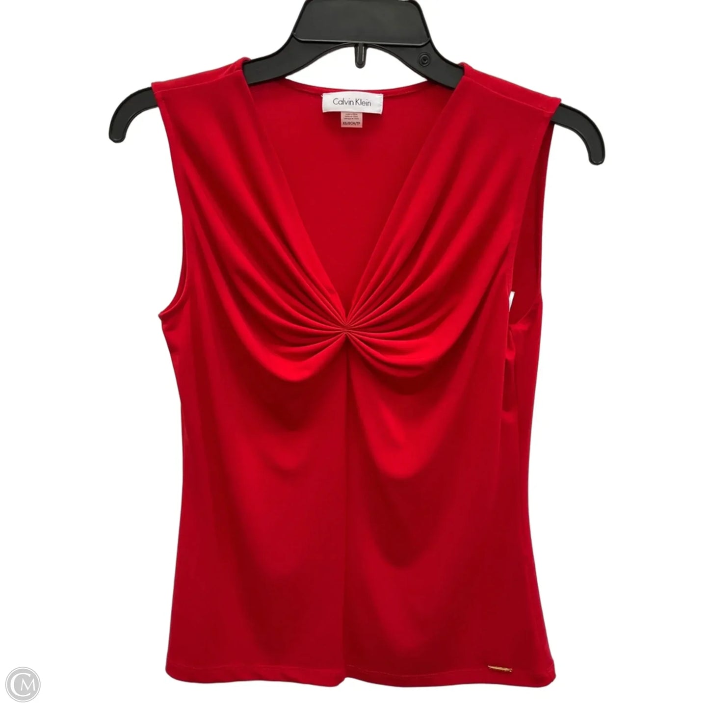 Top Sleeveless By Calvin Klein In Red, Size: Xs