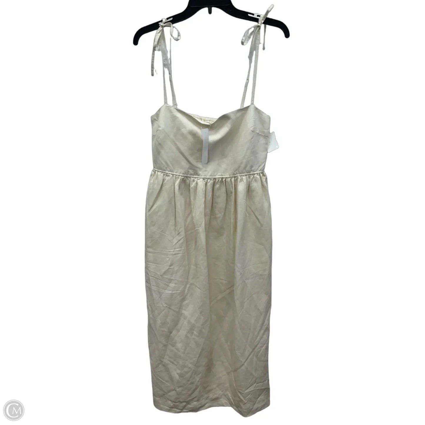 Dress Casual Midi By Uniqlo In Cream, Size: S