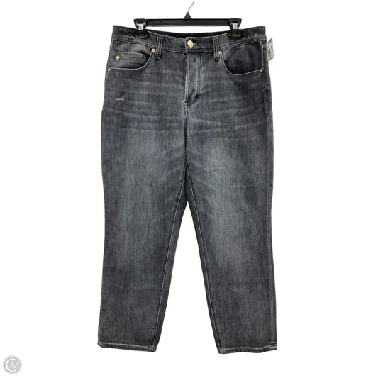 Jeans Straight By Liverpool In Grey Denim, Size: 12
