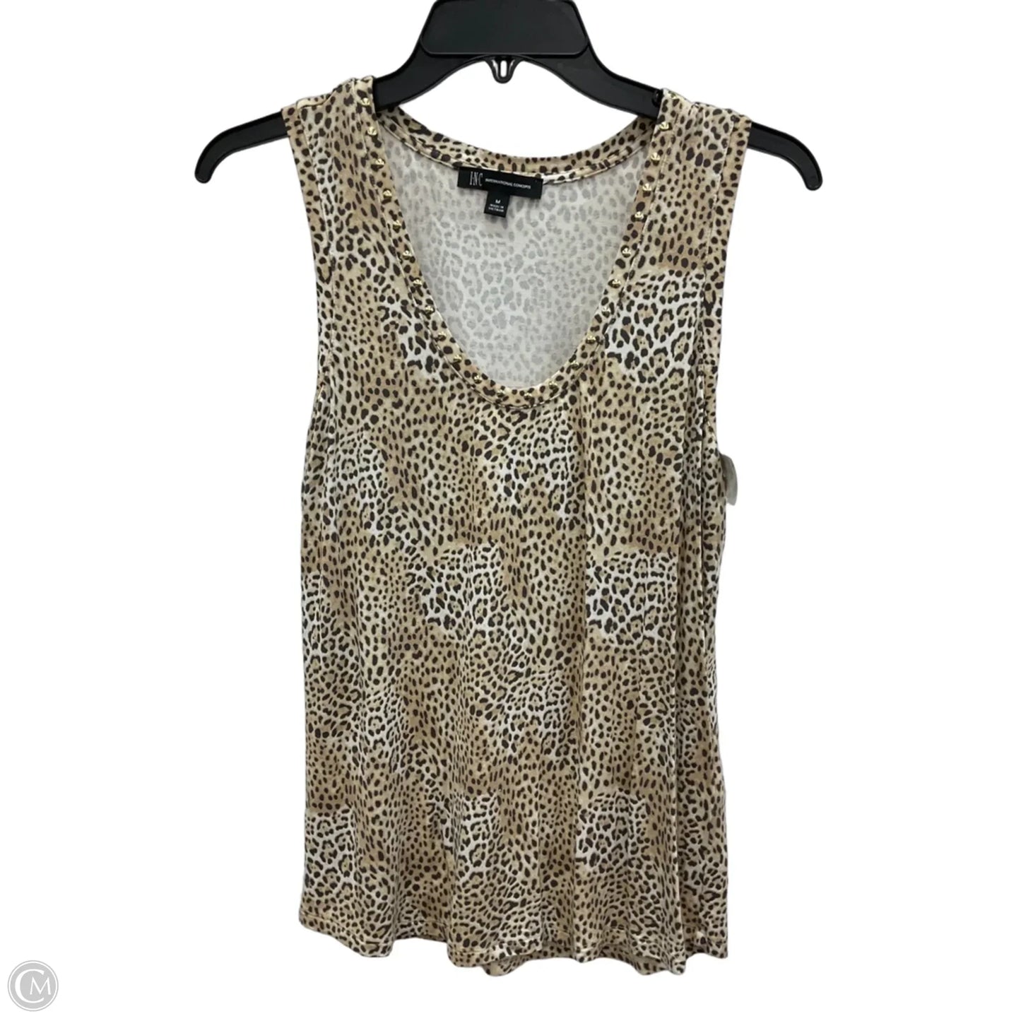 Top Sleeveless By Inc In Animal Print, Size: M