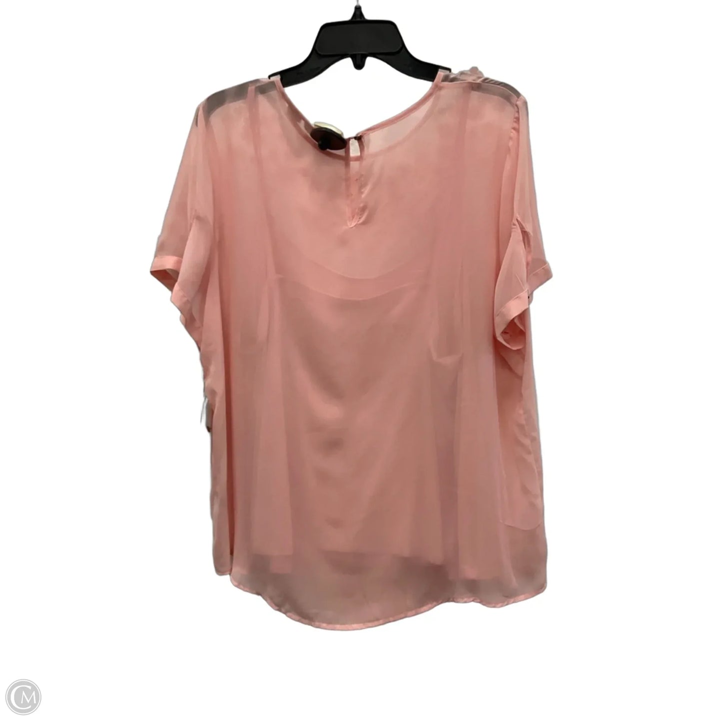Top Short Sleeve By Liz Claiborne In Pink, Size: 1x