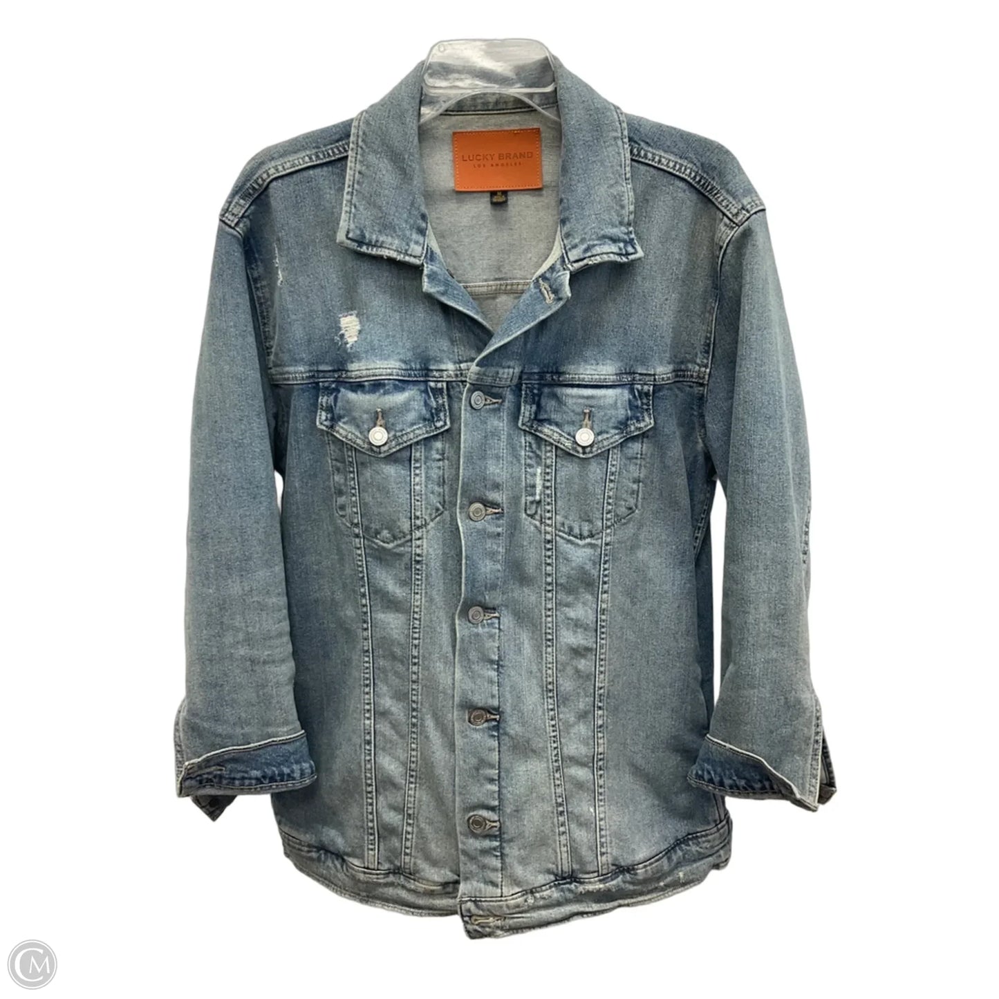 Jacket Denim By Lucky Brand In Blue Denim, Size: M