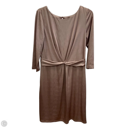 Dress Party Midi By Tahari By Arthur Levine In Rose Gold, Size: 12