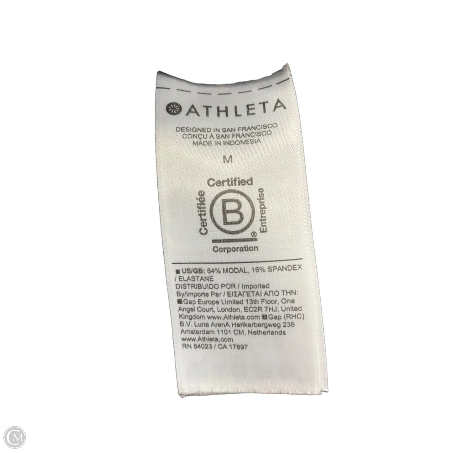 Athletic Tank Top By Athleta In Striped Pattern, Size: M