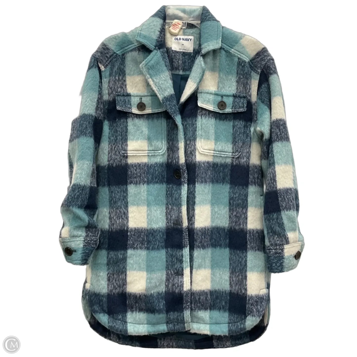 Jacket Shirt By Old Navy In Plaid Pattern, Size: Xs