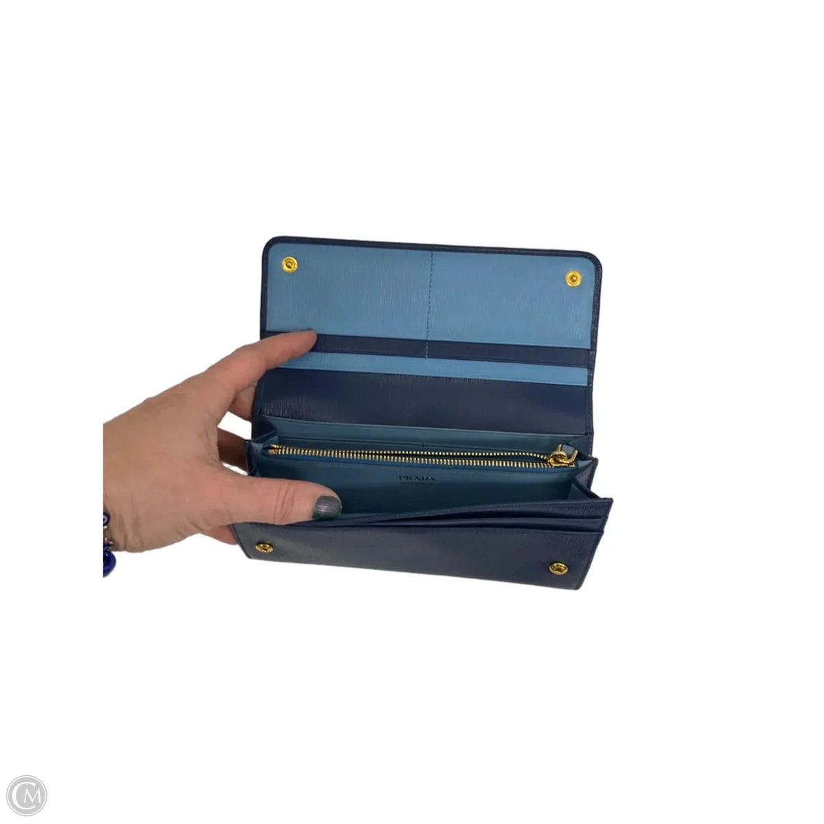 Wallet Luxury Designer By Prada, Size: Large