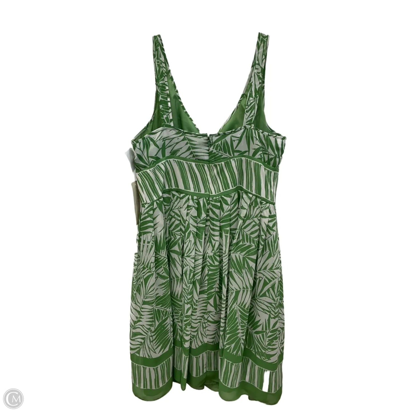 Dress Casual Midi By Evan-picone In Green & White, Size: 14