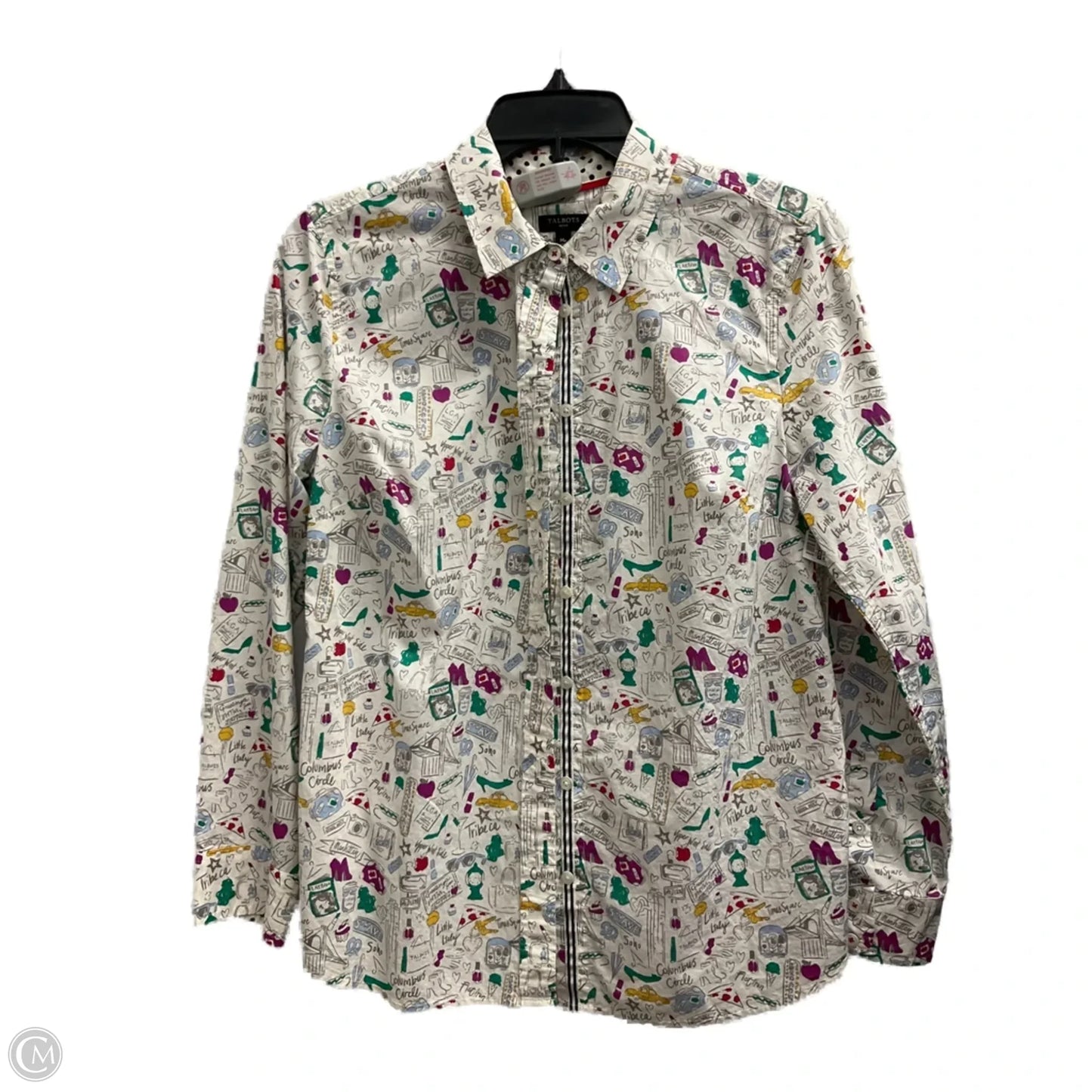 Blouse Long Sleeve By Talbots In Multi-colored, Size: Mp