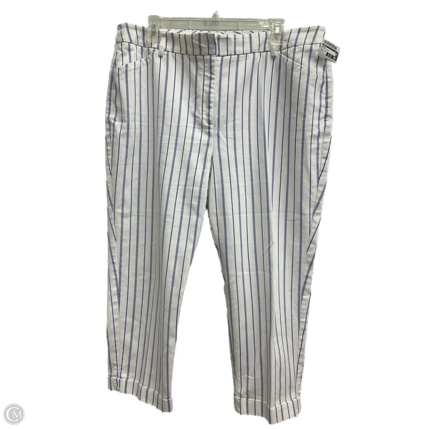 Capris By Chicos In Striped Pattern, Size: L