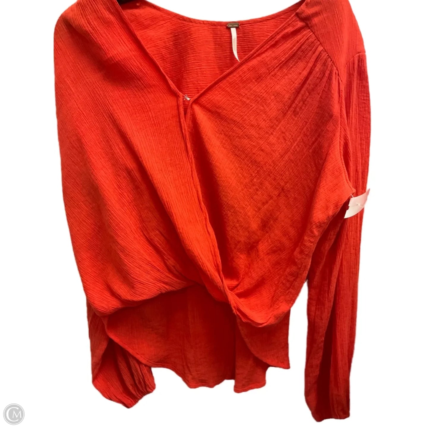 Top Long Sleeve By Free People In Orange, Size: Sp